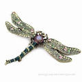 Rhinestone Brooch/Pin, various designs available, Ideal for women's body and clothing accessories